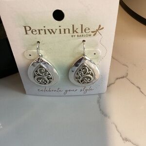 Periwinkle  silver tone earrings New